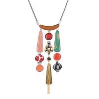 Колье TARATATA, Etincelle, смола, слюдяной порошок, бусина, гематит, TT-W25-08113-10M серебристый